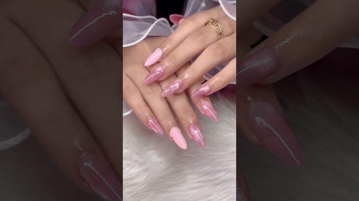 Simple nail design soft gel nail extension #nails #softgelextensions