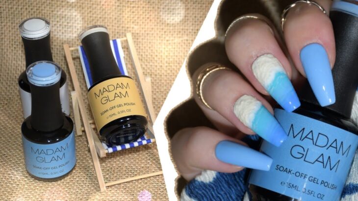 Stunning Beach Nails With Madam Glam | Best Summer Nail Design Idea | Ocean Nail Art