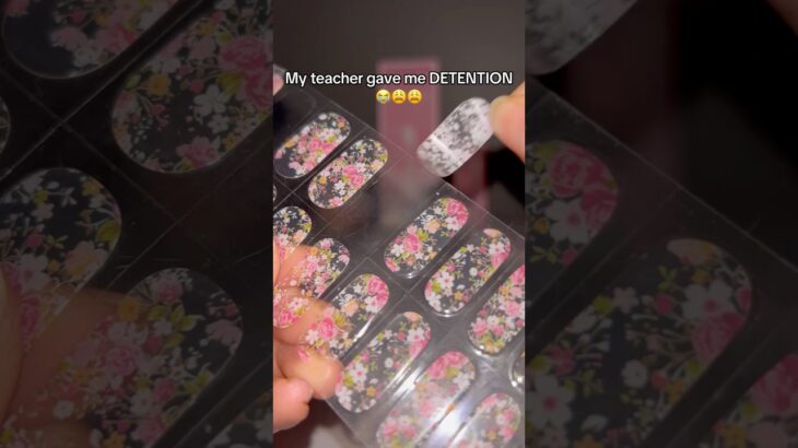 Teacher gave me detention.. #nailtutorial #naildesigns #nail #nailsart