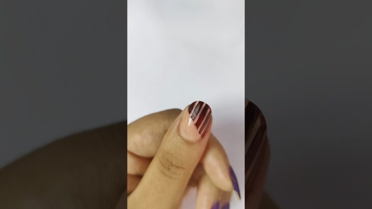 stripe nail art at home 🏡💅🏻#nailart #short #trending #viralvideo