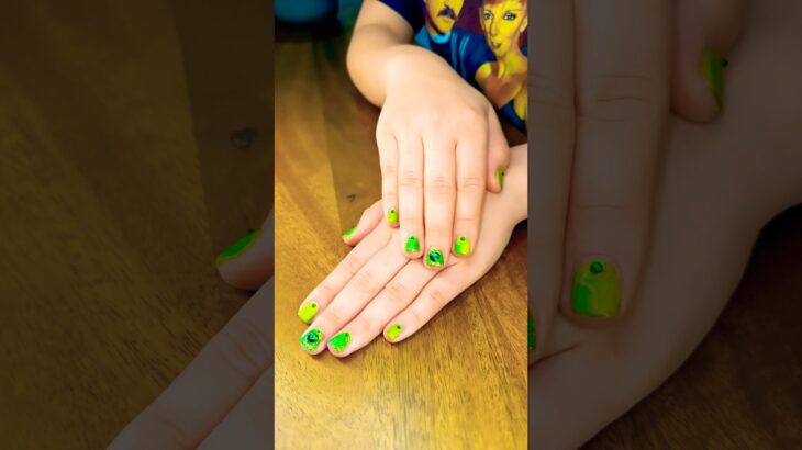 GEL MANI|GREEN GODDESS💚 #nails #nailart #nailtech #naildesign #short #mani #nailstyle #nailpolish