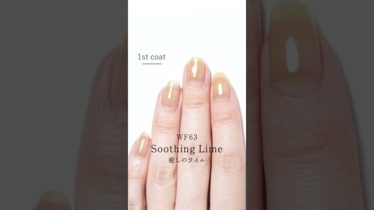 WF63Soothing Lime　癒しのライム #HOMEI #ウィークリージェル #セルフネイル #秋ネイル#セルフジェルネイル#オフィシャルネイリスト考案カラー2025