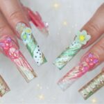 Spring Maximalist Nails 🦋✨ Abstract 3D Gel Nail Art Tutorial 🦋✨ Long Acrylic Nails