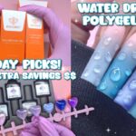 BLUE OMBRE WATER CATEYE GEL POLISH💧 BEGINNER POLYGEL NAIL TIPS +  MODELONES PRIME DAY PICKS!