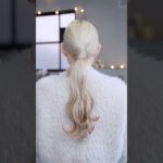 【１分アレンジ】ロングヘアのローポニーテール#簡単アレンジ #セルフアレンジ #hairstyle #hair #ミディアムヘア #髪型 #まとめ髪 #大人カジュアル #大人かわいい