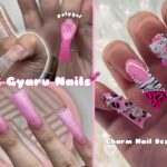 PINK Y2K GYARU NAILS💗 POLYGEL NAILS | ANIMAL PRINT NAIL ART & CHARM NAIL DESIGN | Nail Tutorial