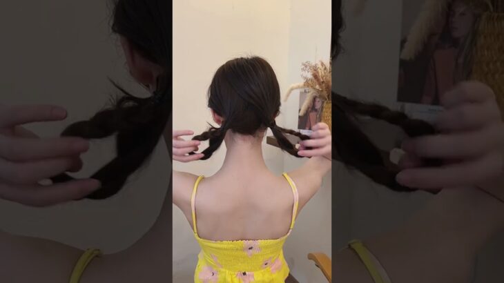 精致なテクスチャーまとめ髪教程！フルーツ造型クリップで可愛い，夏の清涼&高級感 #hairstyle #髪型  #ヘアアレンジ #hairaccessories #hairaccessory #髪飾り