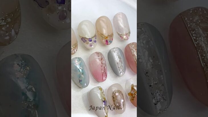 カラフルなシェルの輝き✨シェルネイルアート例