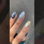 〈mica・ネイル工房・NAIL TOWN・seria〉青のうるうると天然石ネイル。