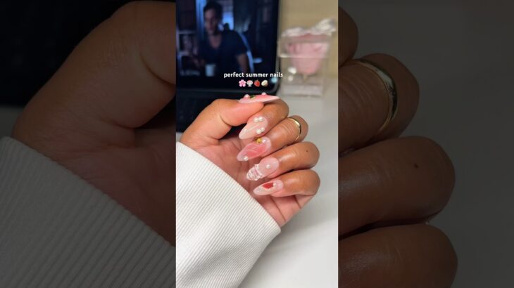 vacation nails inspo at home🌸🍧🌊🏖️ look n.27 💕everything is from @beetlesgelpolish 🫶🏽