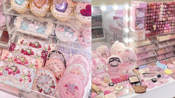 MAKEUP & ORGANIZING VANITY 🎀🍦