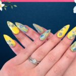 SUMMERY YELLOW AND BLUE NAIL DESIGN 💙💛