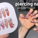 make piercing nails with me (ft. Rozyhip ULTRA FLASH) 📸 nail piercings, gel press ons, 3D nail art