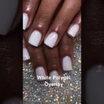 Cute White Overlay 💅🏽Short Nails
