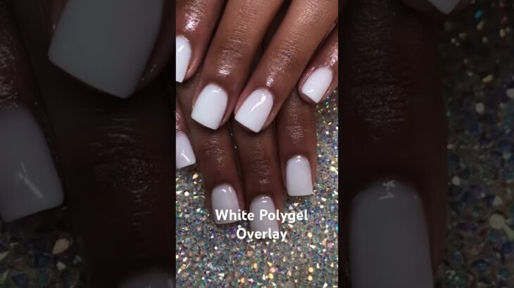Cute White Overlay 💅🏽Short Nails