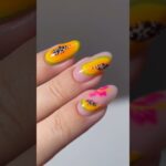 🍈🧡🌺 amaya papaya #nails #nailart #nailpolish #naildesign