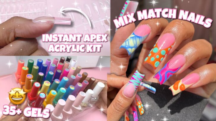 BEETLES TIPEX NAIL KIT UNBOXING + ALL IN ONE MANI GEL KIT! ✨35+ GEL SWATCHES | MIX MATCH NAIL ART