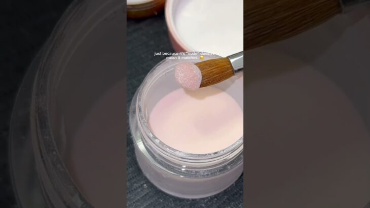 Be sure to color match the base color with your client’s complexion 🤍 #nails #acrylicnails #shorts