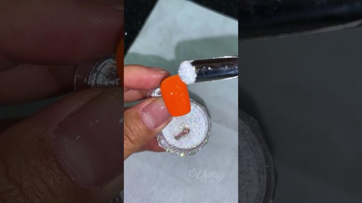 ✨🧡 Autumn Sugar Nails with Luminous Shine 😻 What do you think 😘