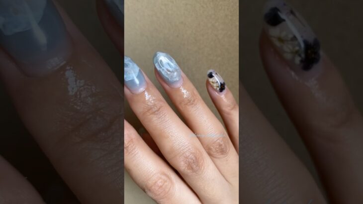 〈S🩷Mint・Nail Town・CanDo〉クールな押し花ネイル。