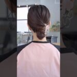 簡単お団子アレンジ#簡単アレンジ #セルフアレンジ #hairstyle #hair #ミディアムヘア #髪型 #まとめ髪 #大人カジュアル #大人かわいい
