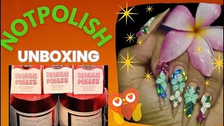 Unboxing NEW NotPolish Sheer Melts + Essentials | Acrylic Nail Application 🌸✨