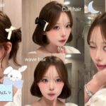 ボブでも簡単にできる.ᐟ‪.ᐟ‪ヘアアレンジ方法4つ🎀浴衣やイベントにぴったりなヘアも🤍