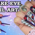 🐍 3d Snake Eye Chrome Texture Nail Art Tutorial ☆❤️♡ VARNAIL Gel Nail Design