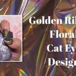 Golden Ribbon Flower Nail Design  / @bornprettyofficial  / Pretty Fingers By Robin