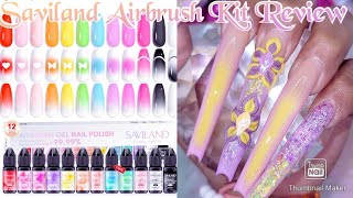 Airbrush kit from @savilandofficial | Easy Nail Art | #nails #airbrush #nailart