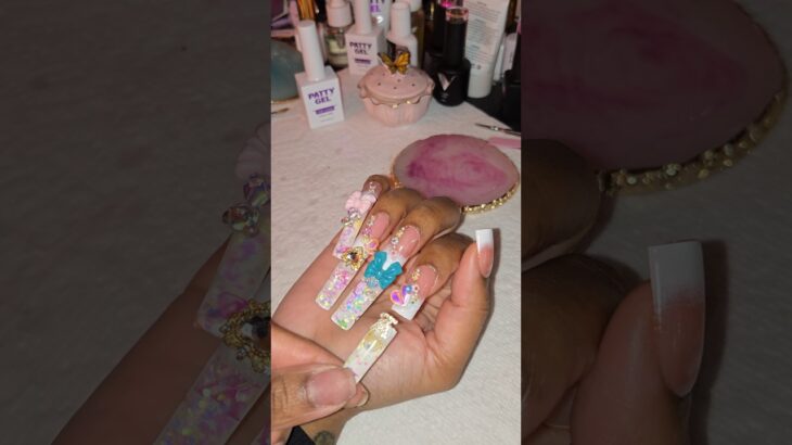 Louis Vuitton Aquarium Nails but make them detachable 💅🏾 #nailart #naildesign #gelnails #aquanails