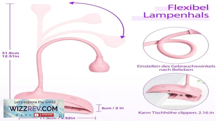 AORAEM UV Nail Lamp Gooseneck UV Light for Gel Nails Touch Flash