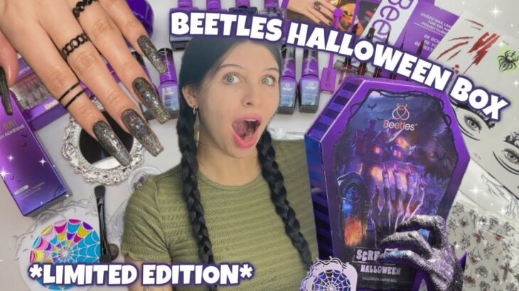 BEETLES LIMITED EDITION SCREAM ON HALLOWEEN NAIL ART BOX | TIPEX APPLICATION | HOLO CAT EYE DESIGN
