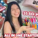 BEETLES NEW ALL IN ONE GEL NAIL STARTER KIT Amazon’s BEST Nail Kit?! + Tipex Nail Tips Application