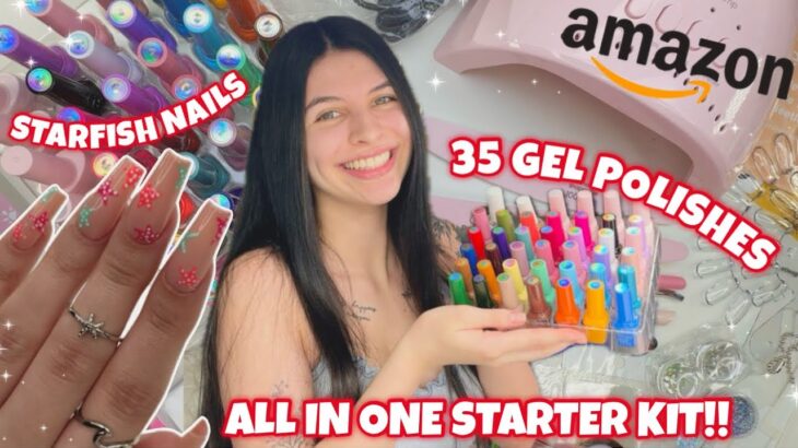 BEETLES NEW ALL IN ONE GEL NAIL STARTER KIT Amazon’s BEST Nail Kit?! + Tipex Nail Tips Application