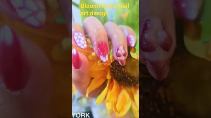 Blooming gel nail art design