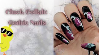 Cluck Collab : Gothic Nails | Easy Gothic Nail Art | Goth Nails | Goth Nail Art