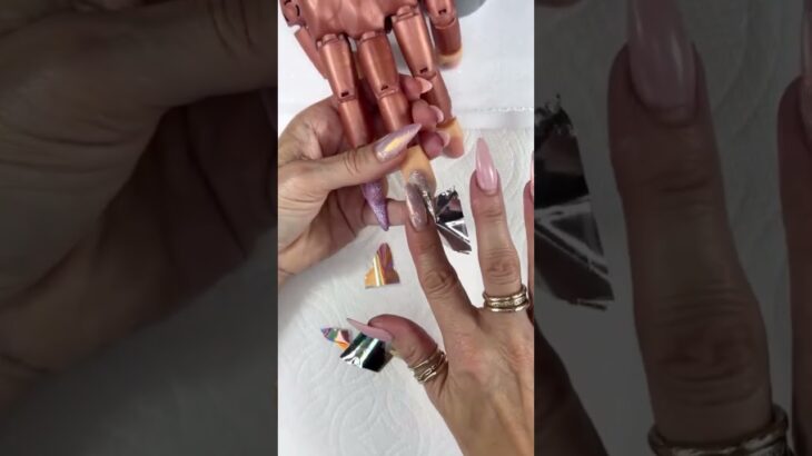 FOIL GEL QUICK DESIGN #nails #shorts