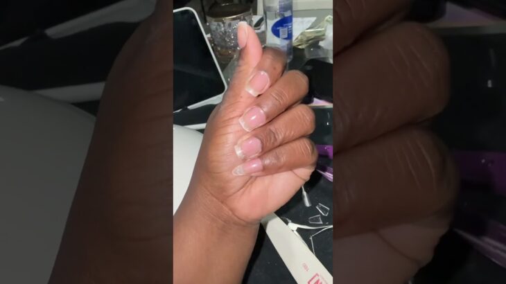 Gel x nails at home ! #gelnails #gelx