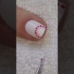 Gradient Dot Nail Art | White Short Nails Design | #nailart