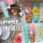 HOW TO MAKE 3D SUMMER PRESS ON NAILS | CUTE NAIL DESIGN TUTORIAL | TRENDY NAIL TUTORIAL