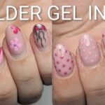 NAIL ORDER ANGEL BUILDER GEL INFILL WITH A DOT DESIGN