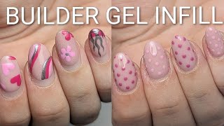 NAIL ORDER ANGEL BUILDER GEL INFILL WITH A DOT DESIGN
