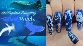 SheModern Saturday Shark Week | Shark Week Nail Ideas | Update on Harleen
