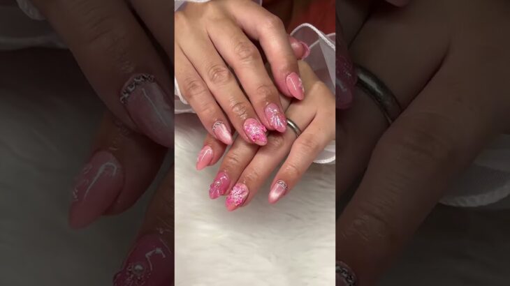 Soft gel nail extension client customized nail design #nails #softgelextensions