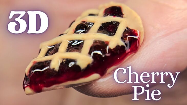 Trying 3D Clay Gels~Cherry Pie Nail Tutorial For A Summer Picnic