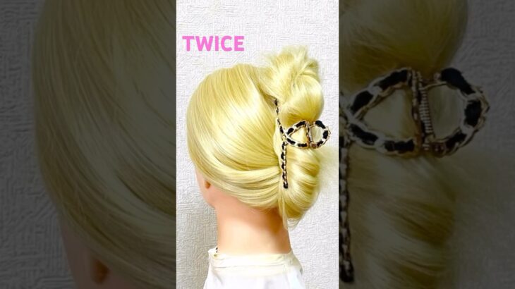 TWICE Hairstyle Everyday(Thursday) NAYEON Hairclip #簡単ヘアアレンジ #twice #まとめ髪  #ゆかた #夏フェス#花火大会 #shorts