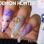 KPop Demon Hunter Nail Tutorial 💜✨- Obsessed with This Movie Right Now