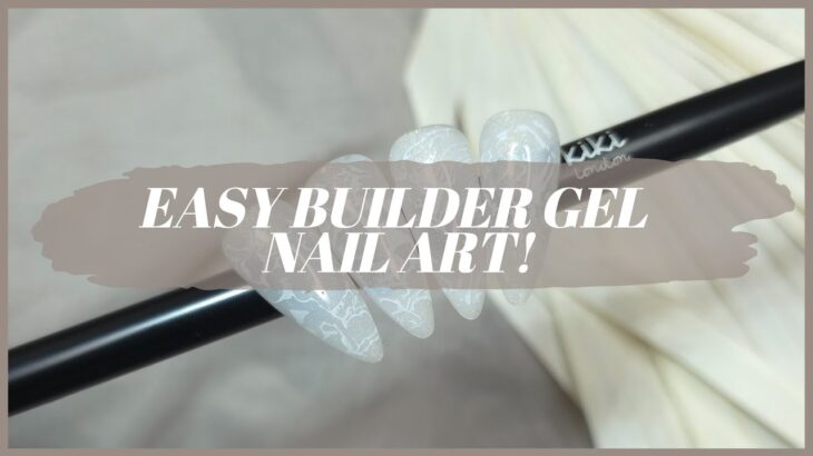 BEGINNER FRIENDLY BUILDER GEL NAIL ART WITH STAMPING! 🤍