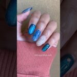 〈mica・Naility!・Petit Price・seria〉ブルーの天然石ネイル。(2024年)